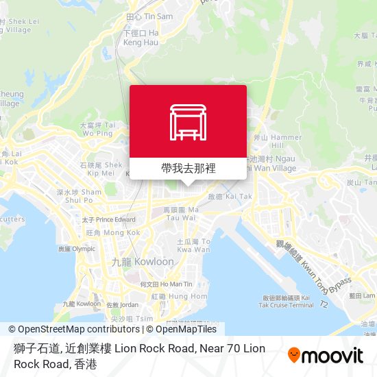 獅子石道, 近創業樓 Lion Rock Road, Near 70 Lion Rock Road地圖