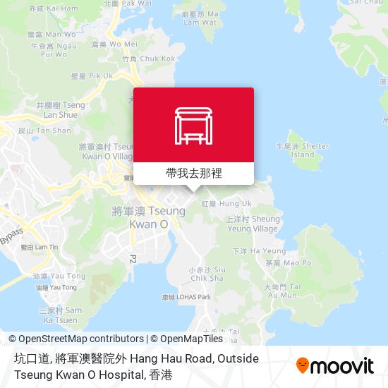 坑口道, 將軍澳醫院外 Hang Hau Road, Outside Tseung Kwan O Hospital地圖