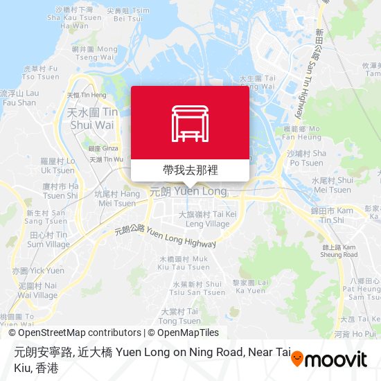 元朗安寧路, 近大橋 Yuen Long on Ning Road, Near Tai Kiu地圖