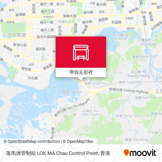 落馬洲管制站 LOK MA Chau Control Point地圖