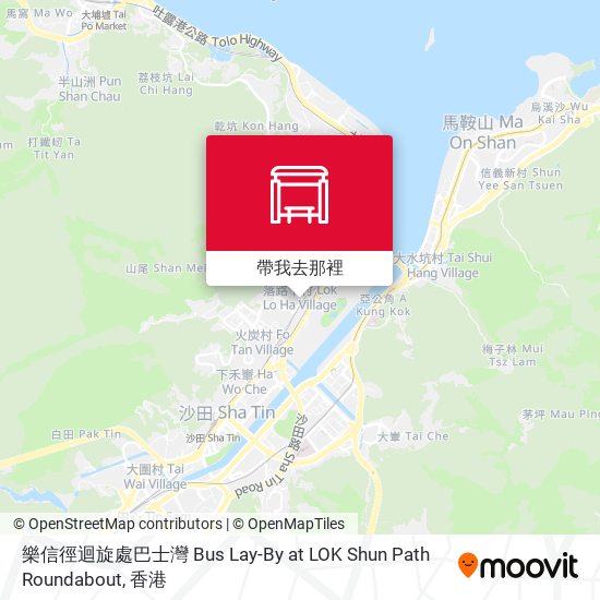 樂信徑迴旋處巴士灣 Bus Lay-By at LOK Shun Path Roundabout地圖