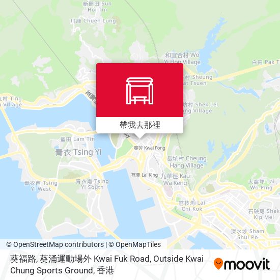 葵福路, 葵涌運動場外 Kwai Fuk Road, Outside Kwai Chung Sports Ground地圖
