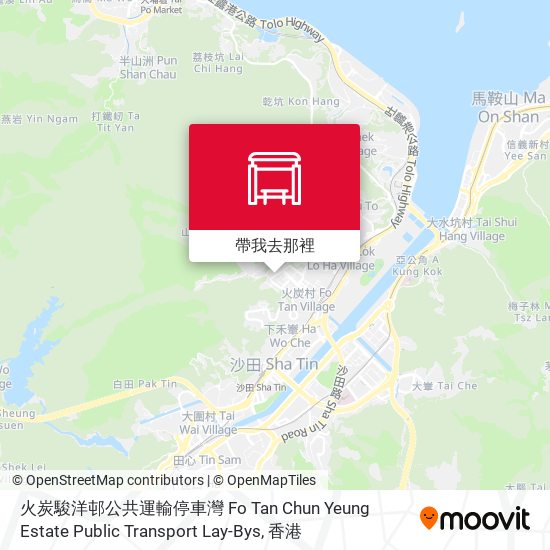 火炭駿洋邨公共運輸停車灣 Fo Tan Chun Yeung Estate Public Transport Lay-Bys地圖