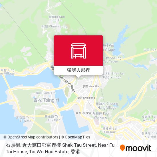 石頭街, 近大窩口邨富泰樓 Shek Tau Street, Near Fu Tai House, Tai Wo Hau Estate地圖