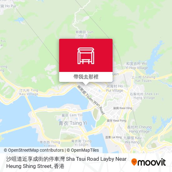 沙咀道近享成街的停車灣 Sha Tsui Road Layby Near Heung Shing Street地圖