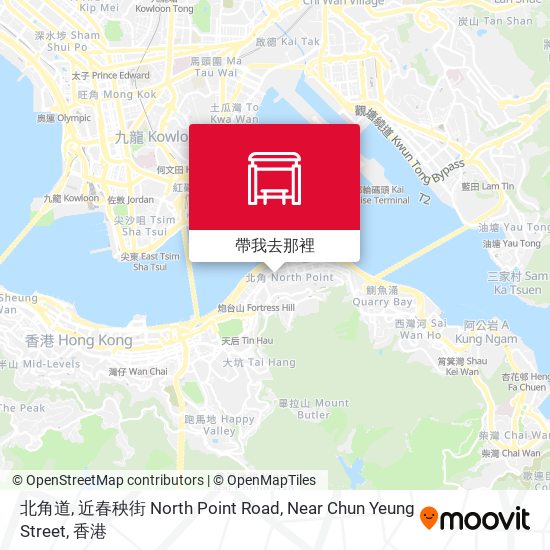 北角道, 近春秧街 North Point Road, Near Chun Yeung Street地圖