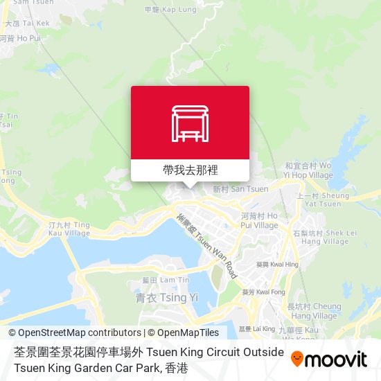 荃景圍荃景花園停車場外 Tsuen King Circuit Outside Tsuen King Garden Car Park地圖
