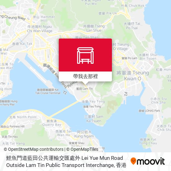 鯉魚門道藍田公共運輸交匯處外 Lei Yue Mun Road Outside Lam Tin Public Transport Interchange地圖