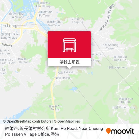 錦莆路, 近長莆村村公所 Kam Po Road, Near Cheung Po Tsuen Village Office地圖