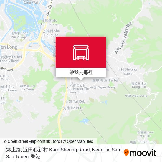 錦上路, 近田心新村 Kam Sheung Road, Near Tin Sam San Tsuen地圖