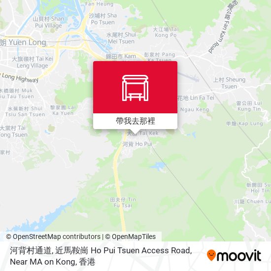 河背村通道, 近馬鞍崗 Ho Pui Tsuen Access Road, Near MA on Kong地圖