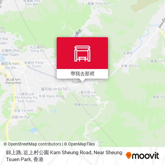 錦上路, 近上村公園 Kam Sheung Road, Near Sheung Tsuen Park地圖