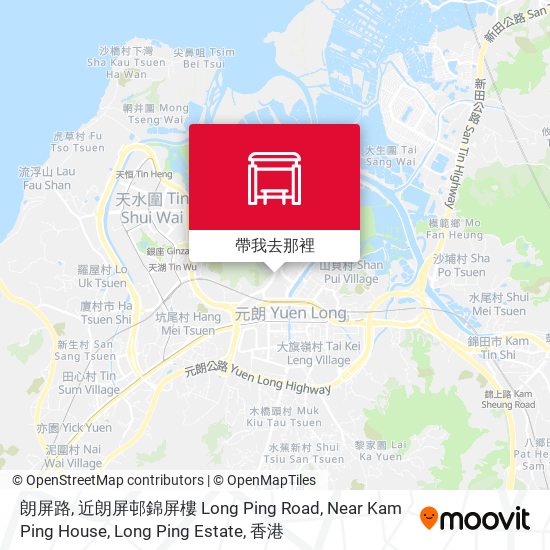 朗屏路, 近朗屏邨錦屏樓 Long Ping Road, Near Kam Ping House, Long Ping Estate地圖