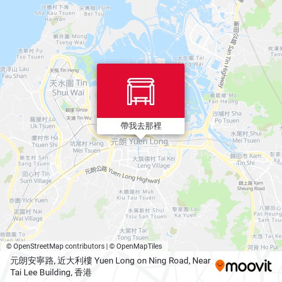 元朗安寧路, 近大利樓 Yuen Long on Ning Road, Near Tai Lee Building地圖