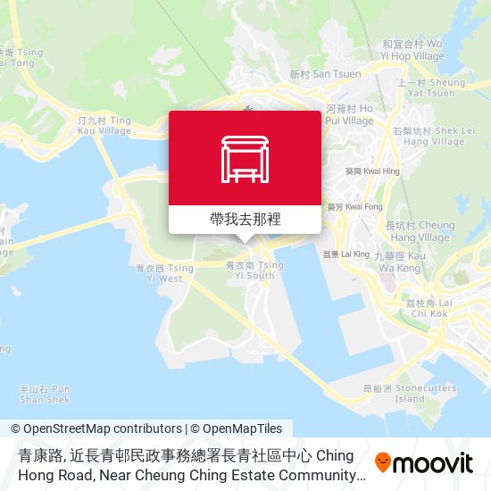 青康路, 近長青邨民政事務總署長青社區中心 Ching Hong Road, Near Cheung Ching Estate Community Centre地圖