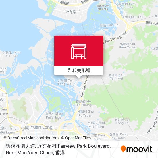 錦綉花園大道, 近文苑村 Fairview Park Boulevard, Near Man Yuen Chuen地圖
