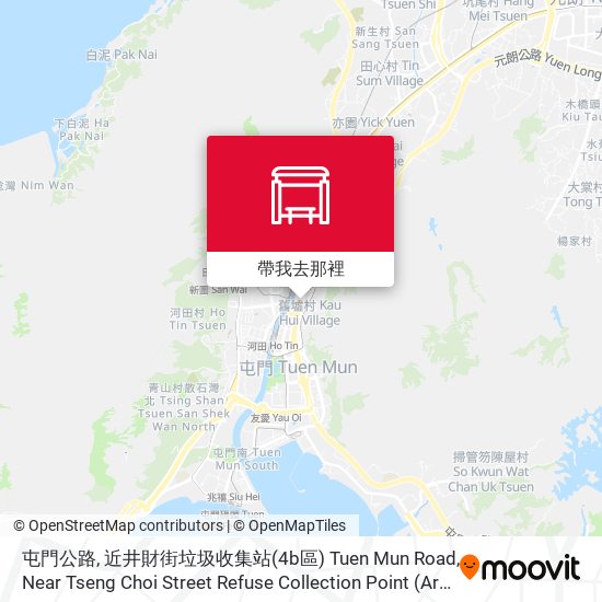 屯門公路, 近井財街垃圾收集站(4b區) Tuen Mun Road, Near Tseng Choi Street Refuse Collection Point (Area 4b)地圖