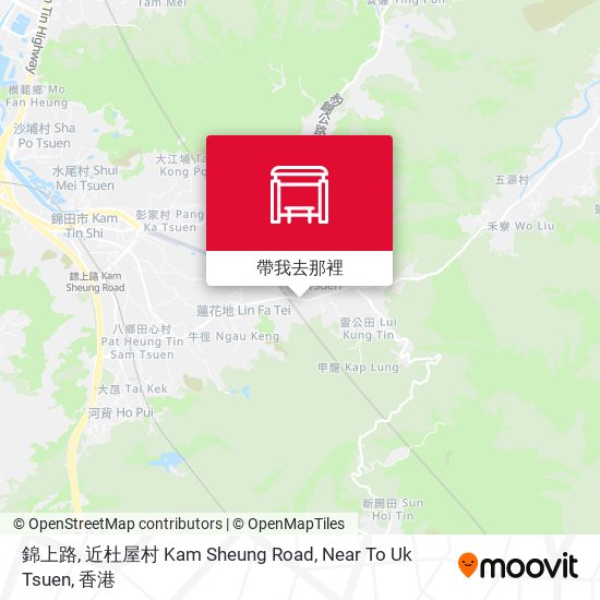 錦上路, 近杜屋村 Kam Sheung Road, Near To Uk Tsuen地圖