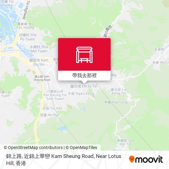 錦上路, 近錦上華巒 Kam Sheung Road, Near Lotus Hill地圖