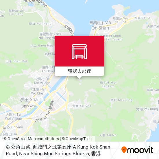 亞公角山路, 近城門之源第五座 A Kung Kok Shan Road, Near Shing Mun Springs Block 5地圖