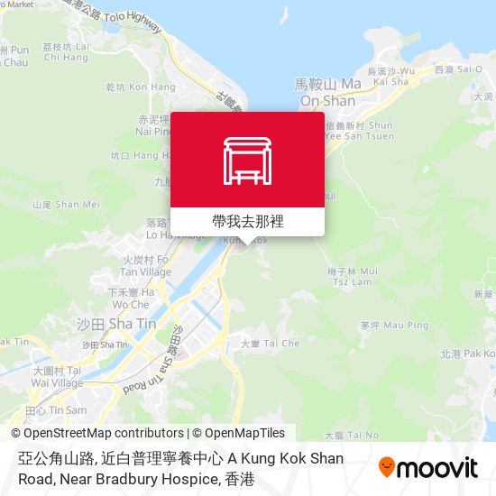 亞公角山路, 近白普理寧養中心 A Kung Kok Shan Road, Near Bradbury Hospice地圖