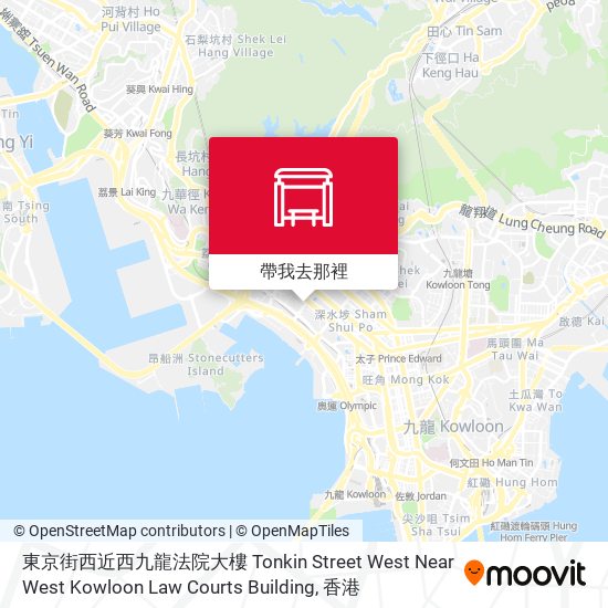 東京街西近西九龍法院大樓 Tonkin Street West Near West Kowloon Law Courts Building地圖