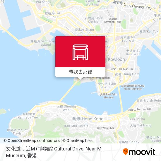 文化道，近M+博物館 Cultural Drive, Near M+ Museum地圖