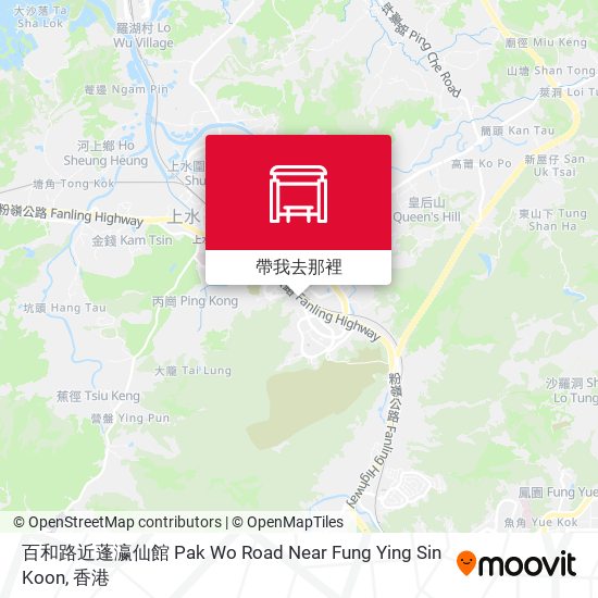 百和路近蓬瀛仙館 Pak Wo Road Near Fung Ying Sin Koon地圖