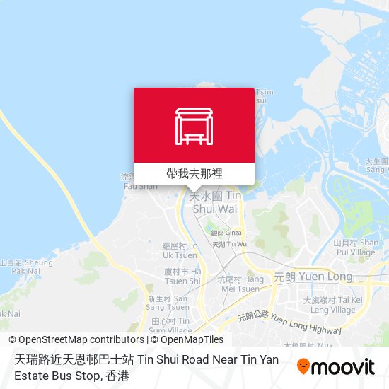 天瑞路近天恩邨巴士站 Tin Shui Road Near Tin Yan Estate Bus Stop地圖