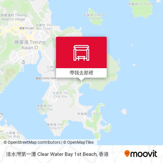 清水灣第一灘 Clear Water Bay 1st Beach地圖