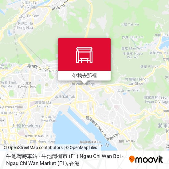 牛池灣轉車站 - 牛池灣街市 (F1) Ngau Chi Wan Bbi - Ngau Chi Wan Market (F1)地圖