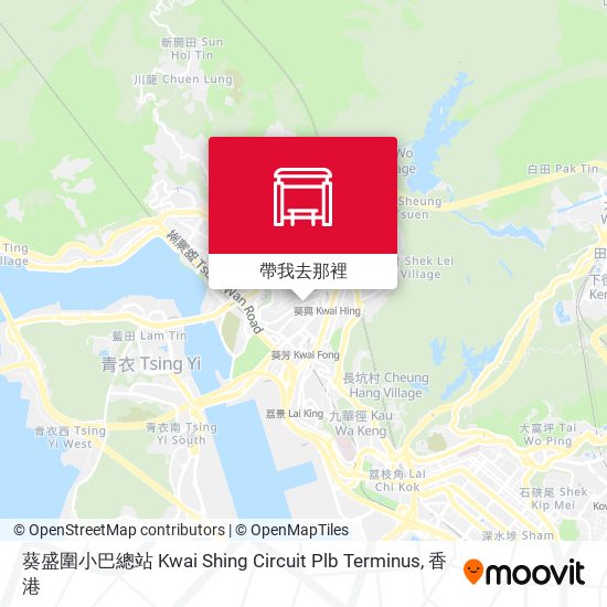 葵盛圍小巴總站 Kwai Shing Circuit Plb Terminus地圖
