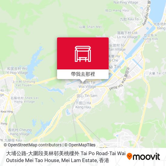 大埔公路-大圍段美林邨美桃樓外 Tai Po Road-Tai Wai Outside Mei Tao House, Mei Lam Estate地圖