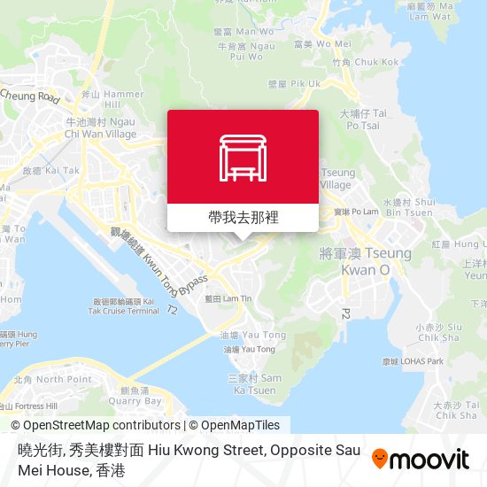 曉光街, 秀美樓對面 Hiu Kwong Street, Opposite Sau Mei House地圖