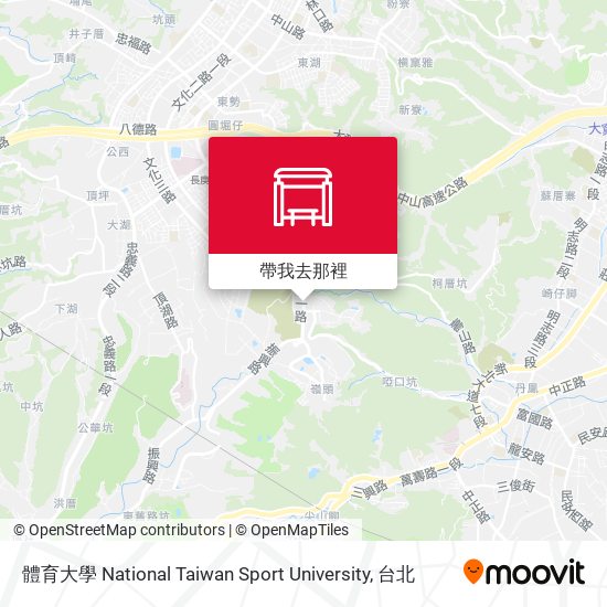 體育大學 National Taiwan Sport University地圖