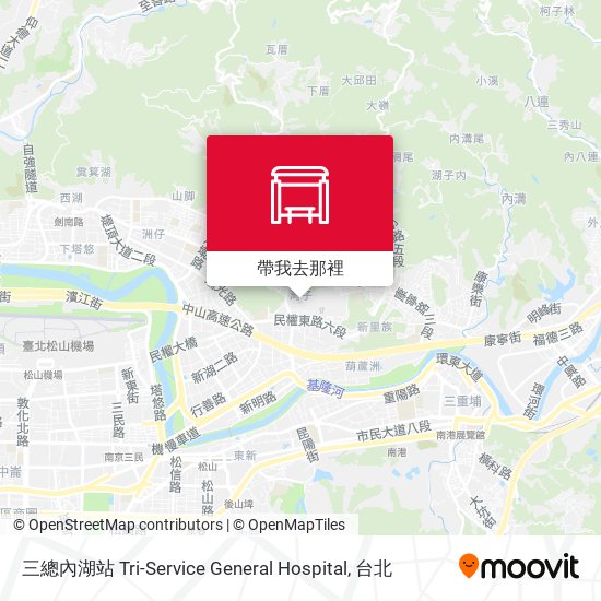 三總內湖站 Tri-Service General Hospital地圖