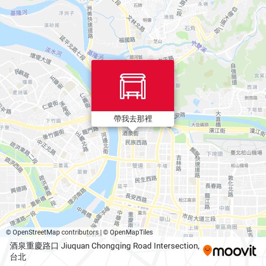 酒泉重慶路口 Jiuquan Chongqing Road Intersection地圖