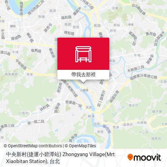 中央新村(捷運小碧潭站) Zhongyang Village(Mrt Xiaobitan Station)地圖