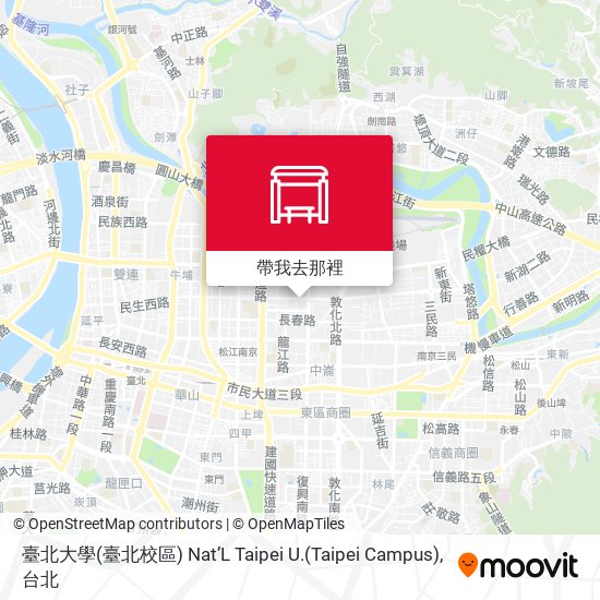 臺北大學(臺北校區) Nat’L Taipei U.(Taipei Campus)地圖