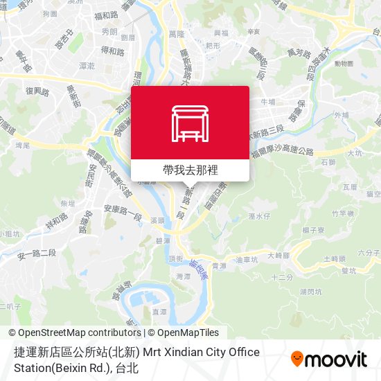 捷運新店區公所站(北新) Mrt Xindian City Office Station(Beixin Rd.)地圖