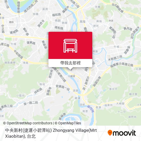 中央新村(捷運小碧潭站) Zhongyang Village(Mrt Xiaobitan)地圖