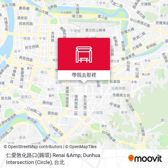仁愛敦化路口(圓環) Renai &Amp; Dunhua Intersection (Circle)地圖
