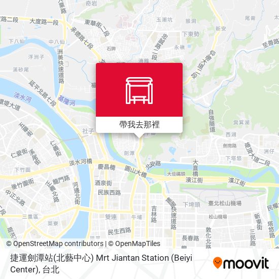 捷運劍潭站(北藝中心) Mrt Jiantan Station (Beiyi Center)地圖