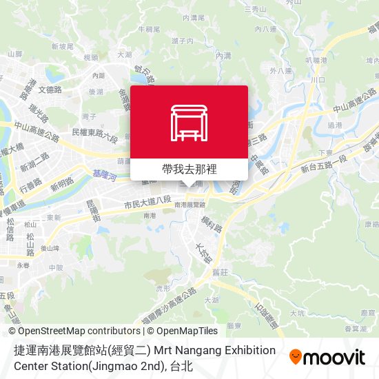 捷運南港展覽館站(經貿二) Mrt Nangang Exhibition Center Station(Jingmao 2nd)地圖