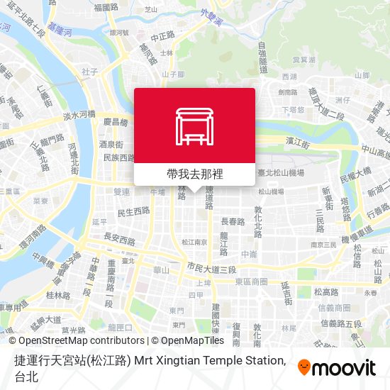 捷運行天宮站(松江路) Mrt Xingtian Temple Station地圖