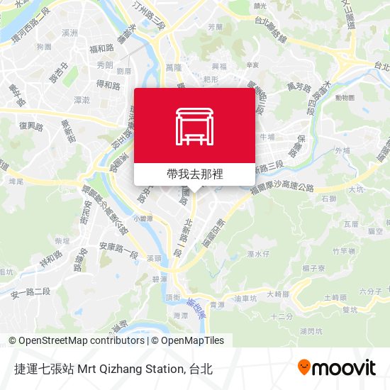 捷運七張站 Mrt Qizhang Station地圖