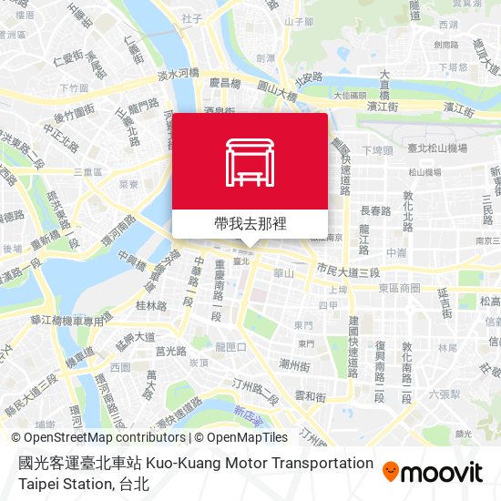 國光客運臺北車站 Kuo-Kuang Motor Transportation Taipei Station地圖