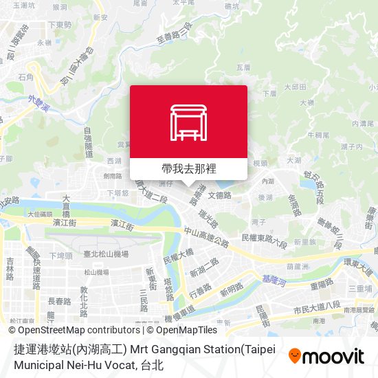捷運港墘站(內湖高工) Mrt Gangqian Station(Taipei Municipal Nei-Hu Vocat地圖