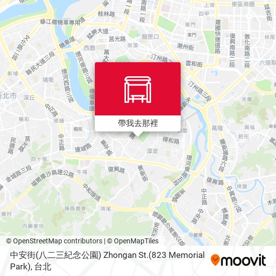 中安街(八二三紀念公園) Zhongan St.(823 Memorial Park)地圖