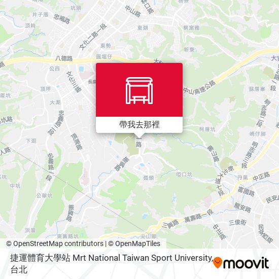 捷運體育大學站 Mrt National Taiwan Sport University地圖